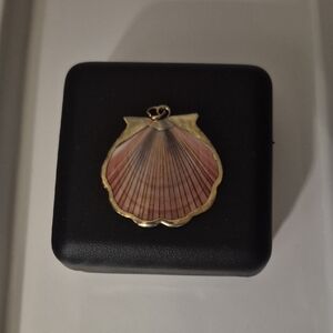 Gold and Pink Shell Pendant